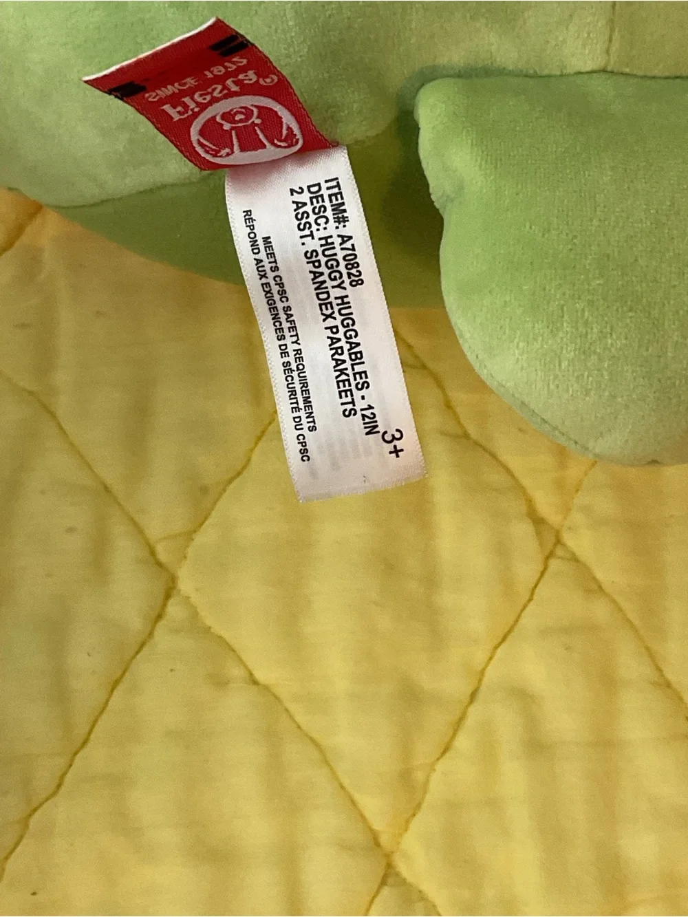 FIESTA HUGGY HUGGABLE ‘VERNON’THE PARAKEET PLUSH TOY 12” SO SOFT